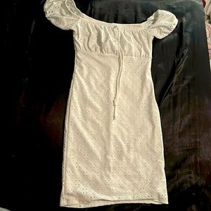 white off the shoulder dress